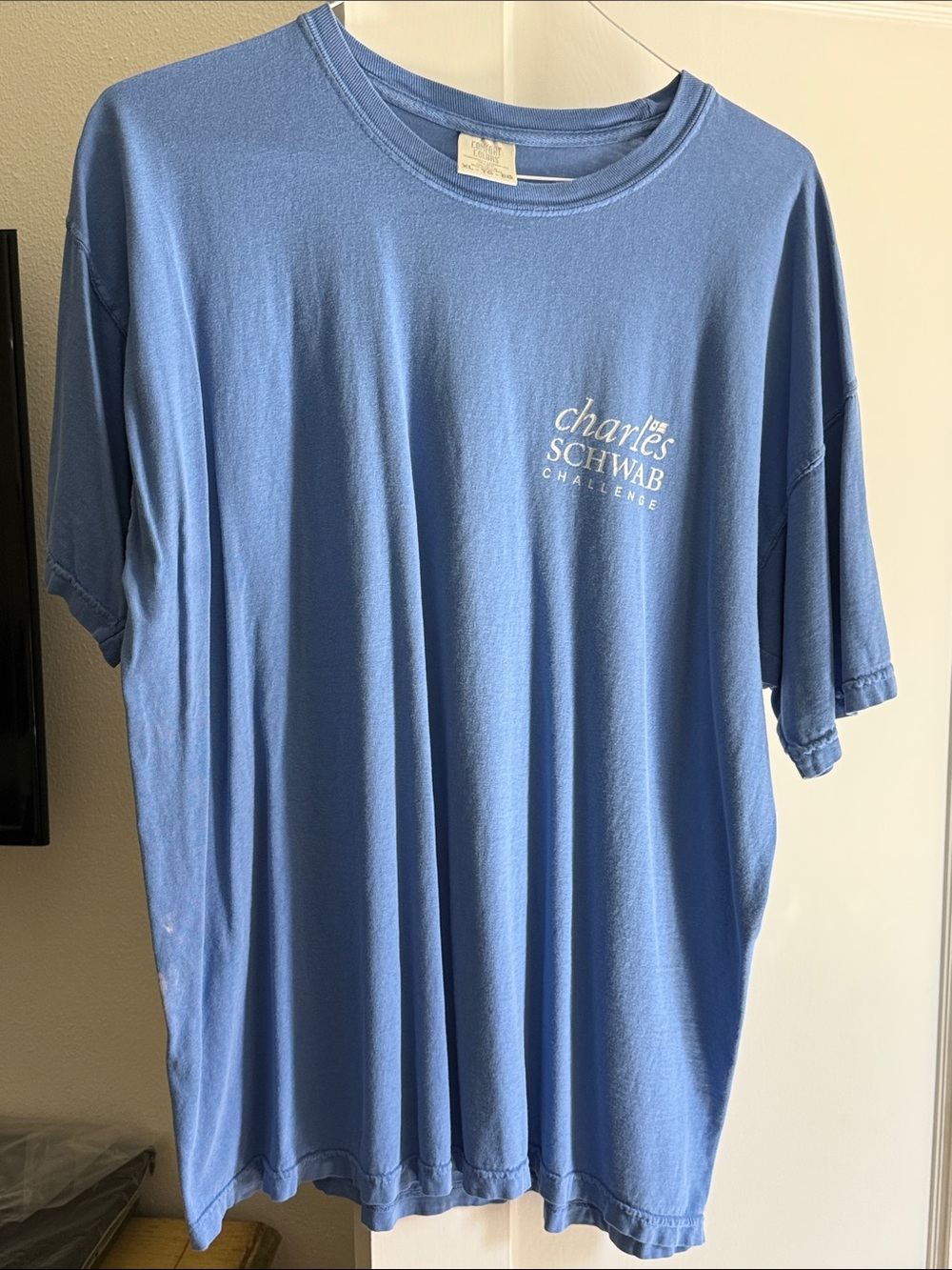 COLONIAL COUNTRY CLUB MEMBER COVID GOLF SHIRT Blue Short-Sleeve !! ⛳️